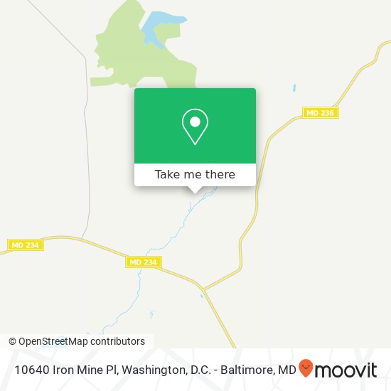 Mapa de 10640 Iron Mine Pl, Charlotte Hall, MD 20622