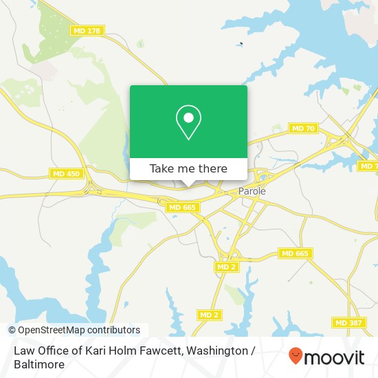 Mapa de Law Office of Kari Holm Fawcett, 133 Defense Hwy