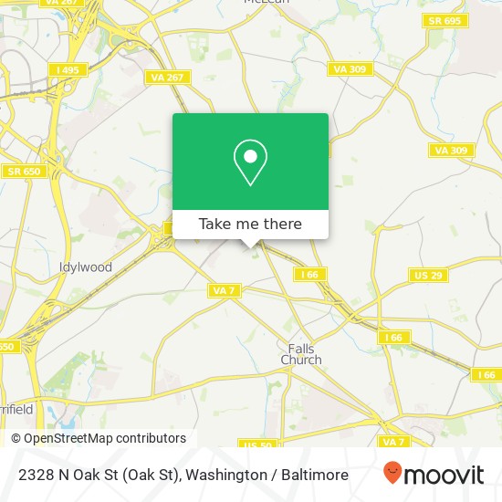 2328 N Oak St (Oak St), Falls Church, VA 22046 map