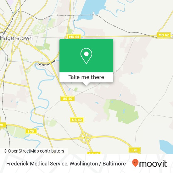 Mapa de Frederick Medical Service, 11110 Medical Campus Rd