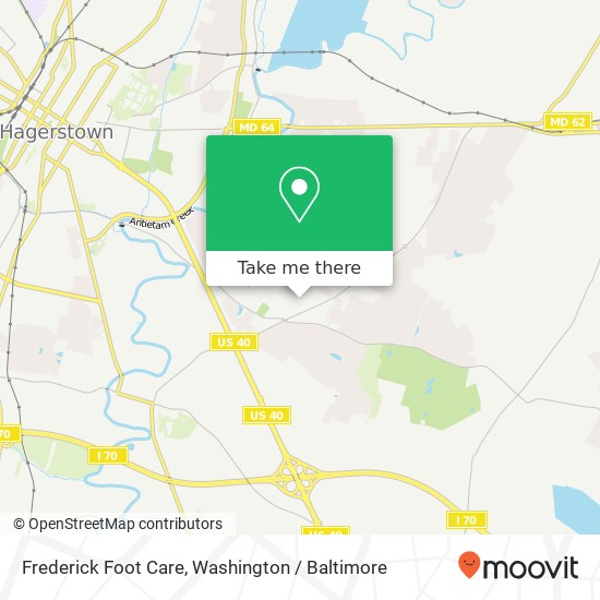 Mapa de Frederick Foot Care, 11110 Medical Campus Rd