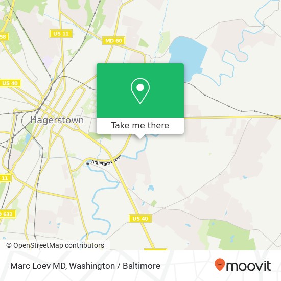 Mapa de Marc Loev MD, 1150 Professional Ct