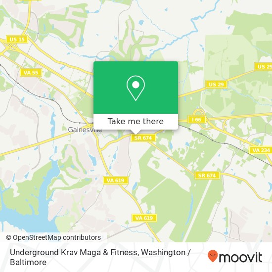 Mapa de Underground Krav Maga & Fitness, 13525 Wellington Center Cir