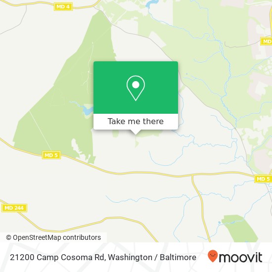 Mapa de 21200 Camp Cosoma Rd, Leonardtown, MD 20650