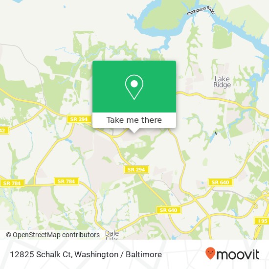 Mapa de 12825 Schalk Ct, Woodbridge, VA 22192