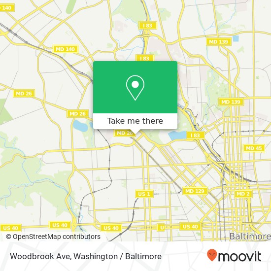 Mapa de Woodbrook Ave, Baltimore, MD 21217