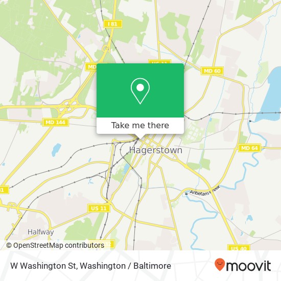 W Washington St, Hagerstown, MD 21740 map
