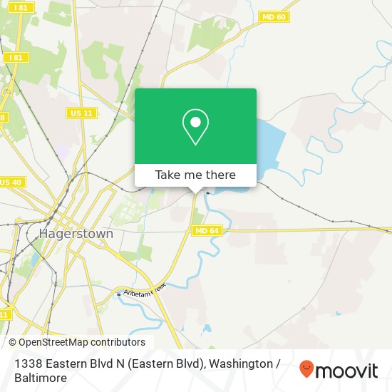 1338 Eastern Blvd N (Eastern Blvd), Hagerstown, MD 21742 map