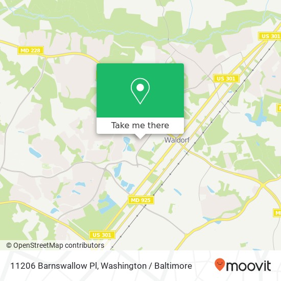Mapa de 11206 Barnswallow Pl, Waldorf, MD 20603