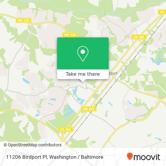 Mapa de 11206 Birdport Pl, Waldorf, MD 20603