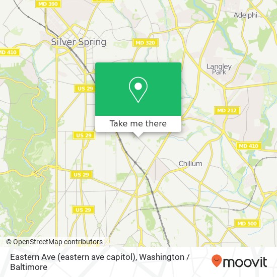 Mapa de Eastern Ave (eastern ave capitol), Washington, DC 20012