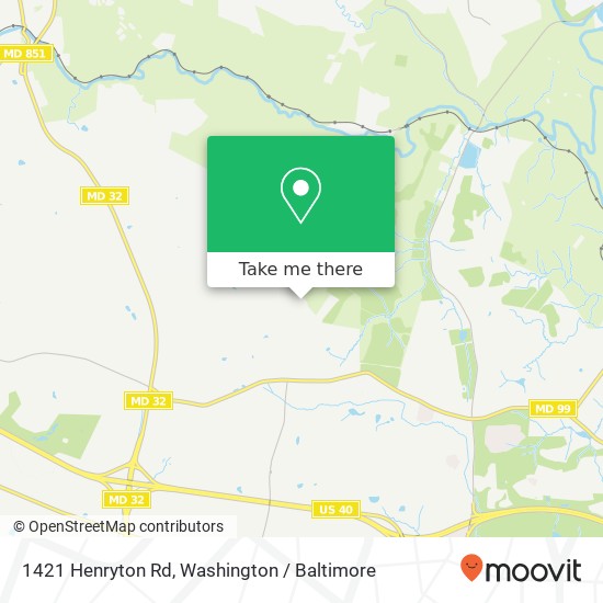 1421 Henryton Rd, Marriottsville, MD 21104 map