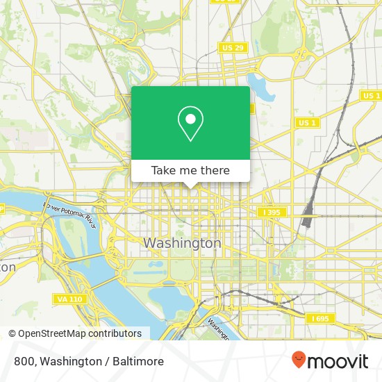 Mapa de 800, 1155 15th St NW #800, Washington, DC 20005, USA