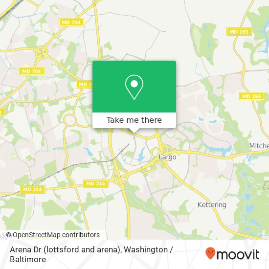 Mapa de Arena Dr (lottsford and arena), Upper Marlboro, MD 20774