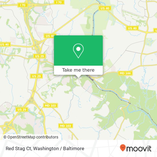 Mapa de Red Stag Ct, Ellicott City, MD 21043