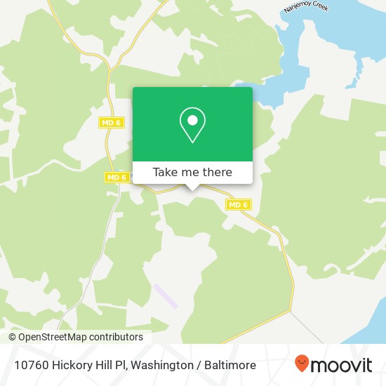 Mapa de 10760 Hickory Hill Pl, Nanjemoy, MD 20662