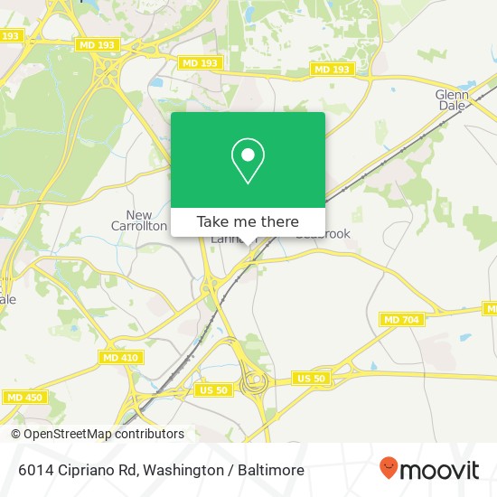 Mapa de 6014 Cipriano Rd, Lanham, MD 20706