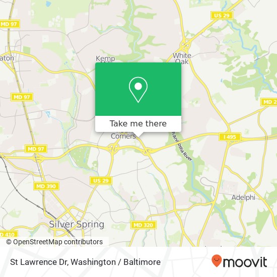 Mapa de St Lawrence Dr, Silver Spring, MD 20901