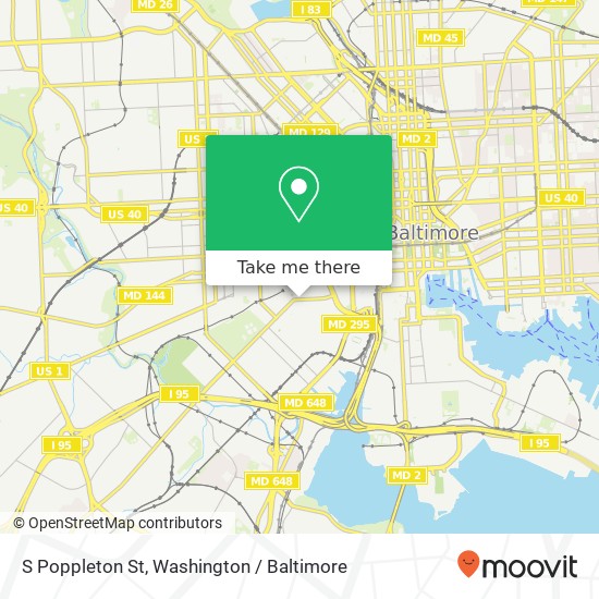 Mapa de S Poppleton St, Baltimore, MD 21230