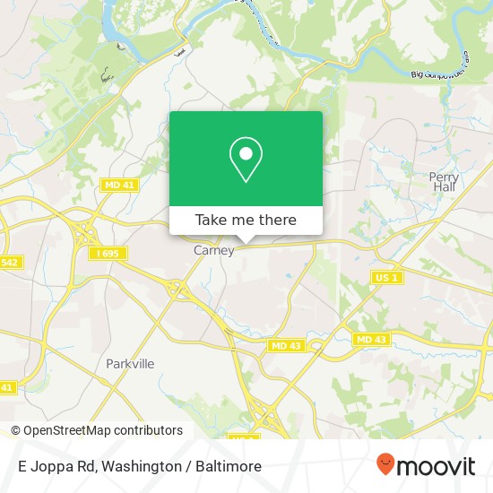 Mapa de E Joppa Rd, Parkville, MD 21234
