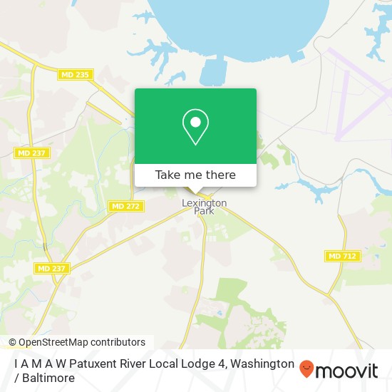 Mapa de I A M A W Patuxent River Local Lodge 4, 21801 N Shangri la Dr