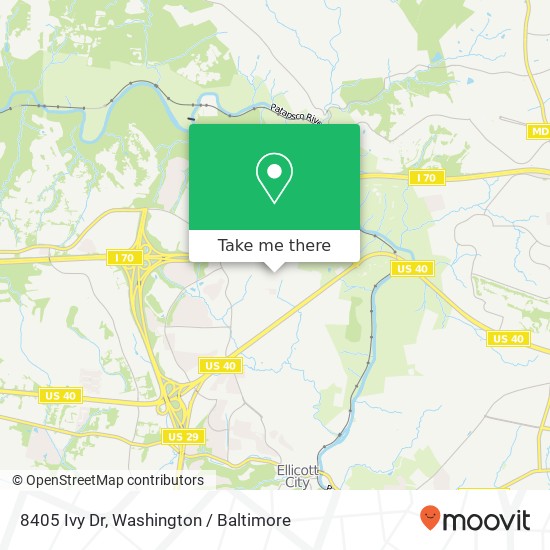 8405 Ivy Dr, Ellicott City, MD 21043 map