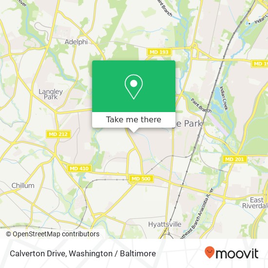 Calverton Drive, Calverton Dr, University Park, MD 20782, USA map