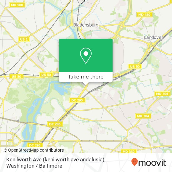 Mapa de Kenilworth Ave (kenilworth ave andalusia), Capitol Heights, MD 20743