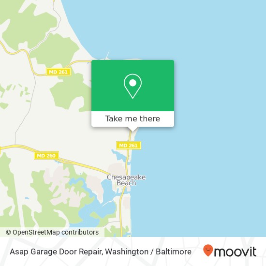 Mapa de Asap Garage Door Repair, 9100 Bay Ave