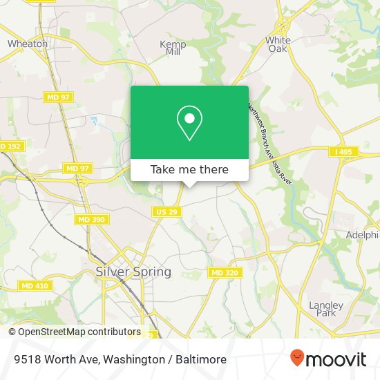 9518 Worth Ave, Silver Spring, MD 20901 map