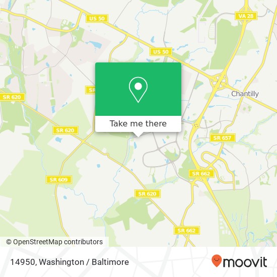 Mapa de 14950, 3809, 14950, Northridge Dr, Chantilly, VA 20151, United States