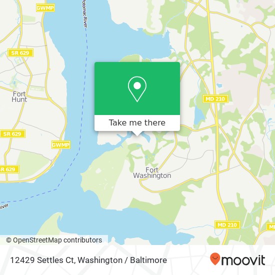 Mapa de 12429 Settles Ct, Fort Washington, MD 20744