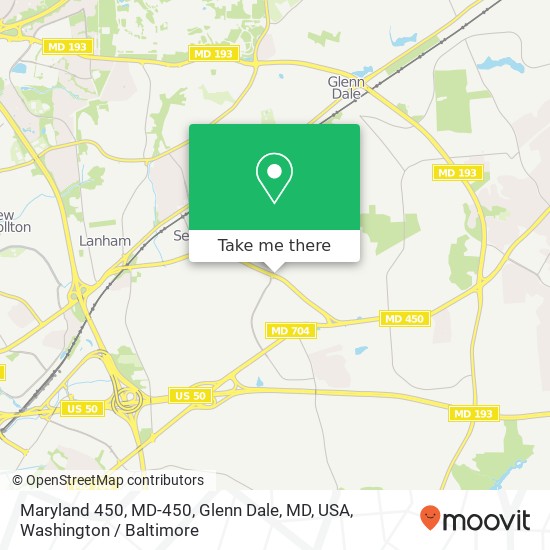 Maryland 450, MD-450, Glenn Dale, MD, USA map