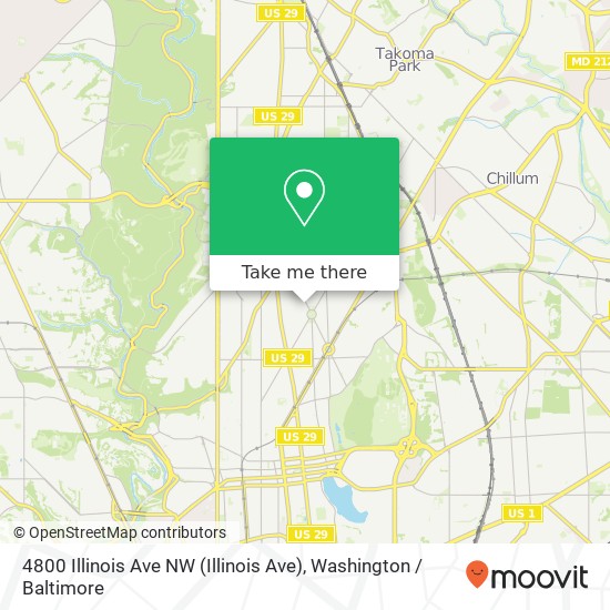 4800 Illinois Ave NW (Illinois Ave), Washington, DC 20011 map
