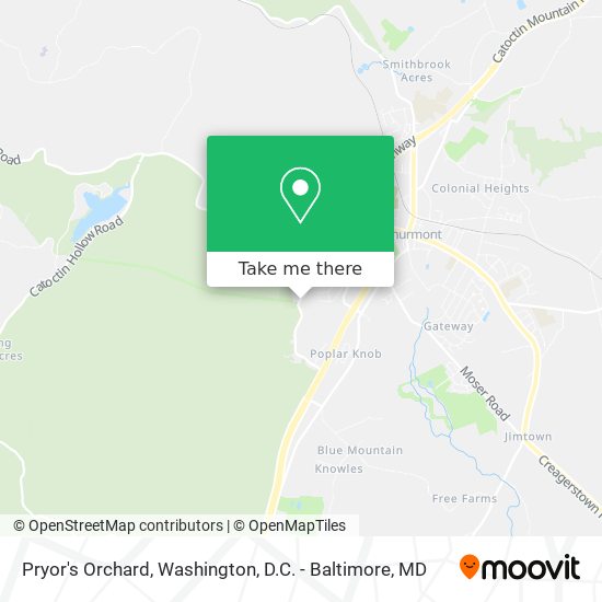 Pryor's Orchard map