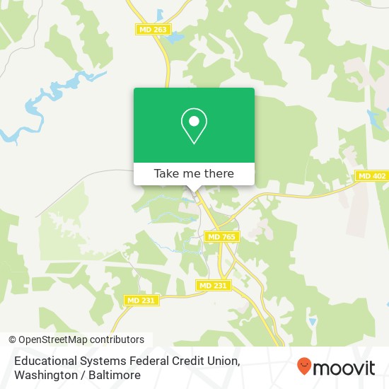 Mapa de Educational Systems Federal Credit Union, 705 Prince Frederick Blvd