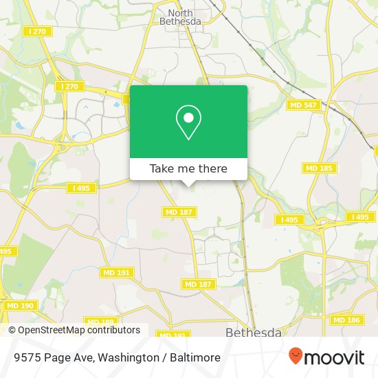 9575 Page Ave, Bethesda, MD 20814 map