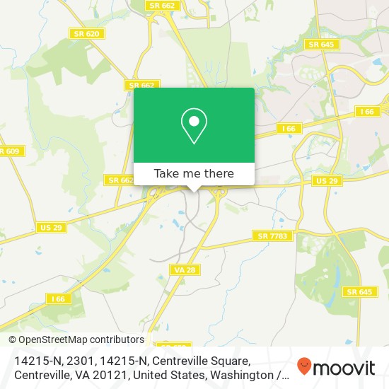 14215-N, 2301, 14215-N, Centreville Square, Centreville, VA 20121, United States map