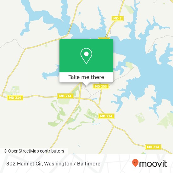 Mapa de 302 Hamlet Cir, Edgewater, MD 21037