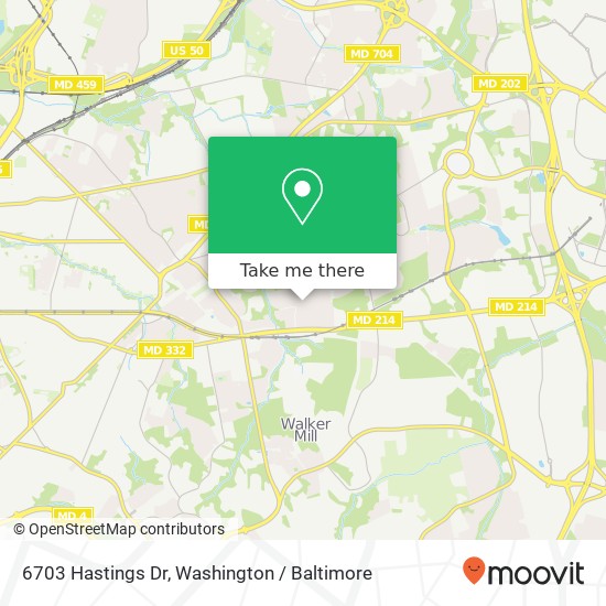 6703 Hastings Dr, Capitol Heights, MD 20743 map