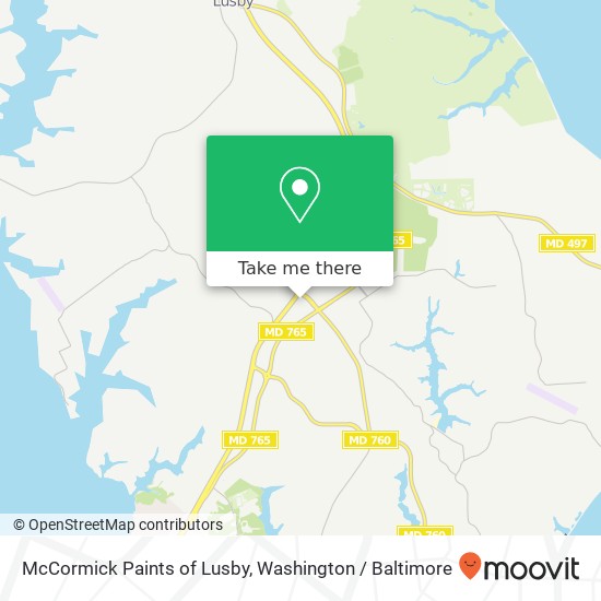 Mapa de McCormick Paints of Lusby, 11731 Rousby Hall Rd