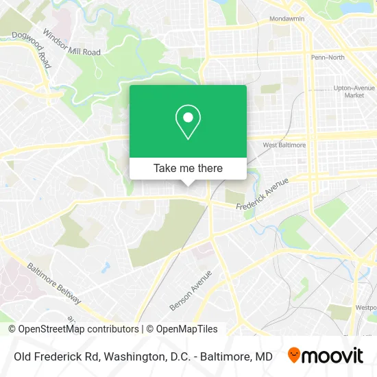 Old Frederick Rd map