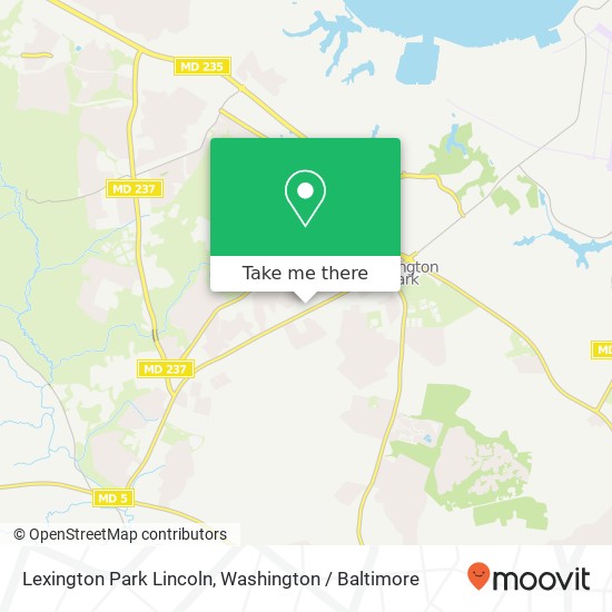 Mapa de Lexington Park Lincoln, 21575 Great Mills Rd