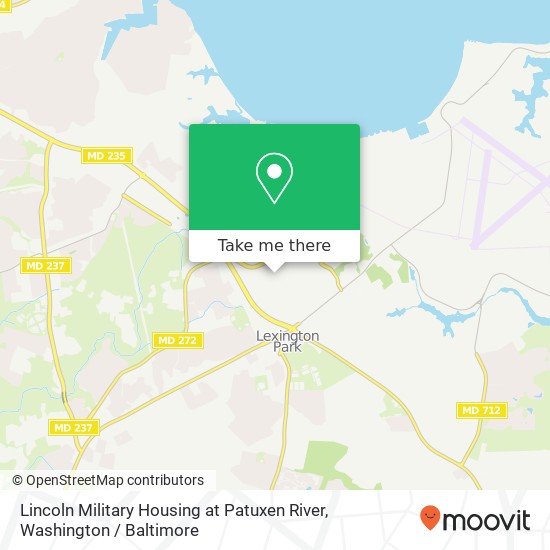 Mapa de Lincoln Military Housing at Patuxen River, 21967 Cuddihy Rd