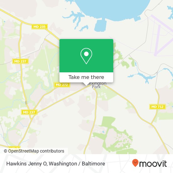 Mapa de Hawkins Jenny O, 21693 Great Mills Rd