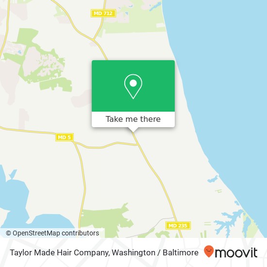 Mapa de Taylor Made Hair Company, 20154 Three Notch Rd