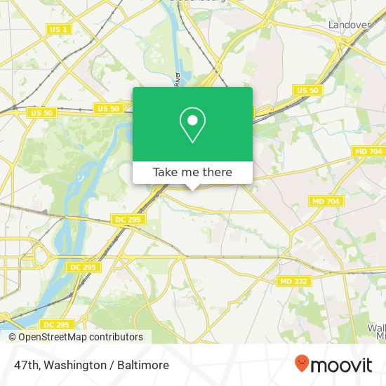 47th, 904 47th Pl NE #47th, Washington, DC 20019, USA map