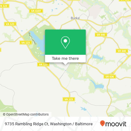 Mapa de 9735 Rambling Ridge Ct, Fairfax Station, VA 22039