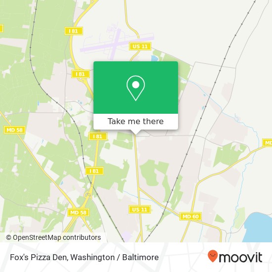 Mapa de Fox's Pizza Den