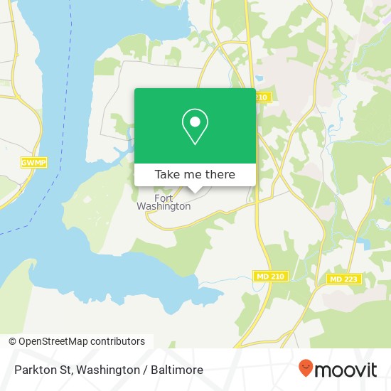 Mapa de Parkton St, Fort Washington, MD 20744